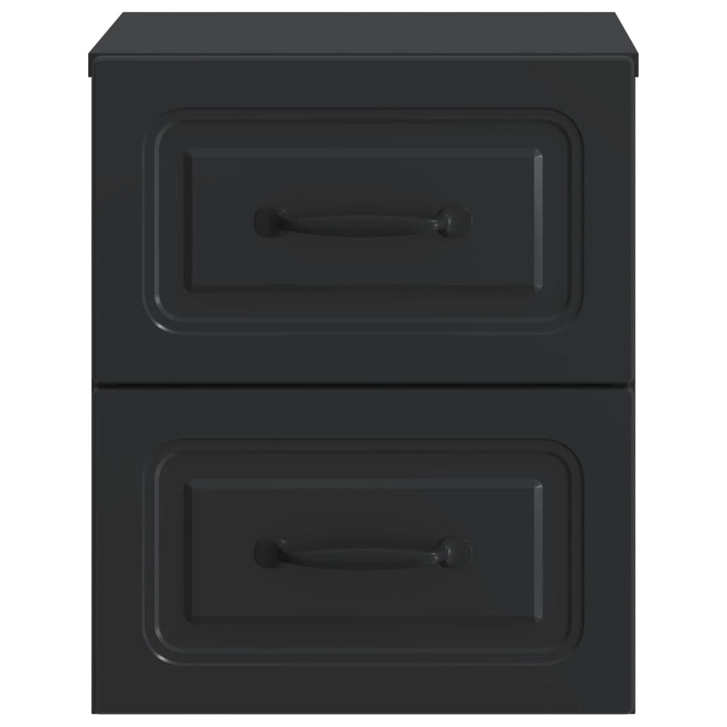 Mobiletto da notte a muro 2 pcs Nero 34,5 x 33 x 40 cm