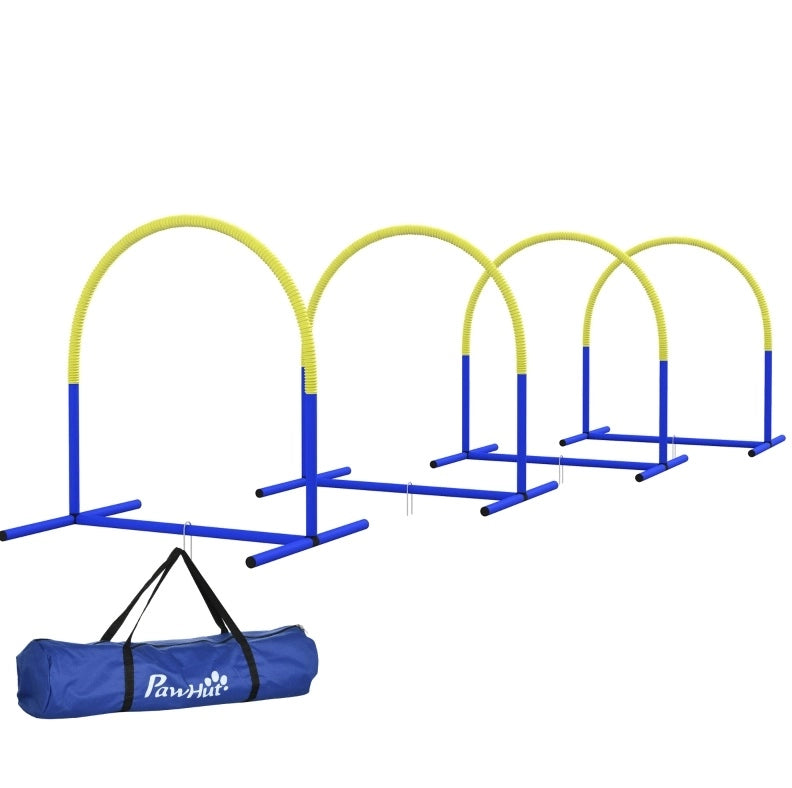 Set agility per cani con 4 archi e borsa da trasporto