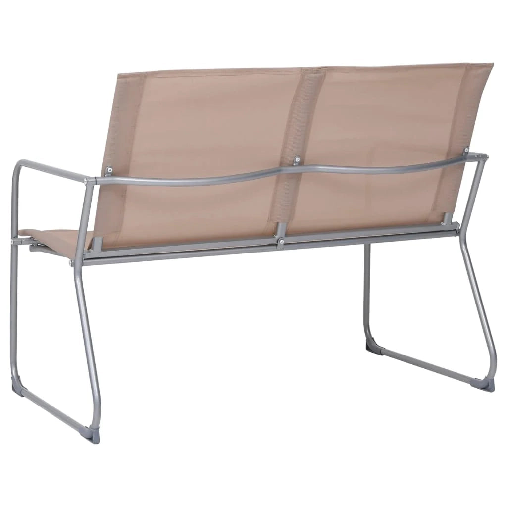 Set di mobili da giardino mobili da esterno set da 4 pezzi tessuto e acciaio tortora 02_0016282
