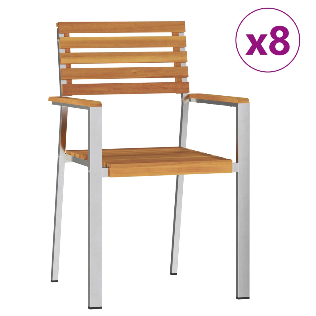 Set da Pranzo da Giardino  9 Pezzi Legno Massello di Acacia