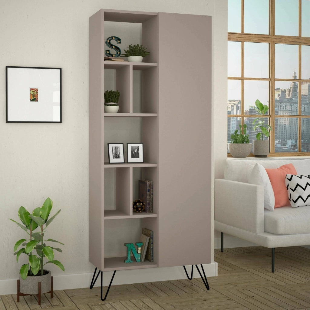 Biblioteca Lince, Libreria 4 Ripiani, 79x32x190h cm Beige