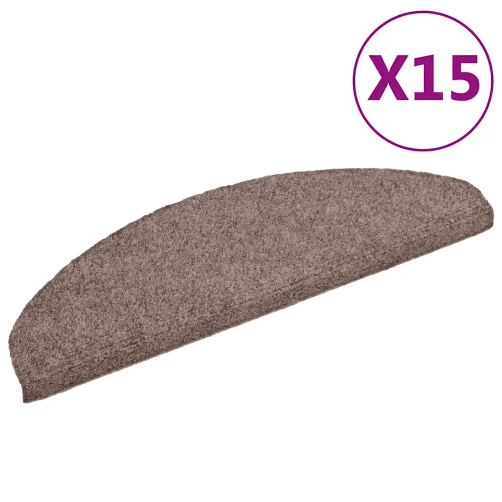 Tappetini Autoadesivi per Scale 15 pz 65x21x4 cm Marronecod mxl 97394