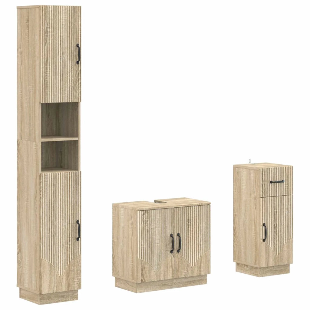 Set di armadietti da bagno in 3 pezzi HOORN 3417875