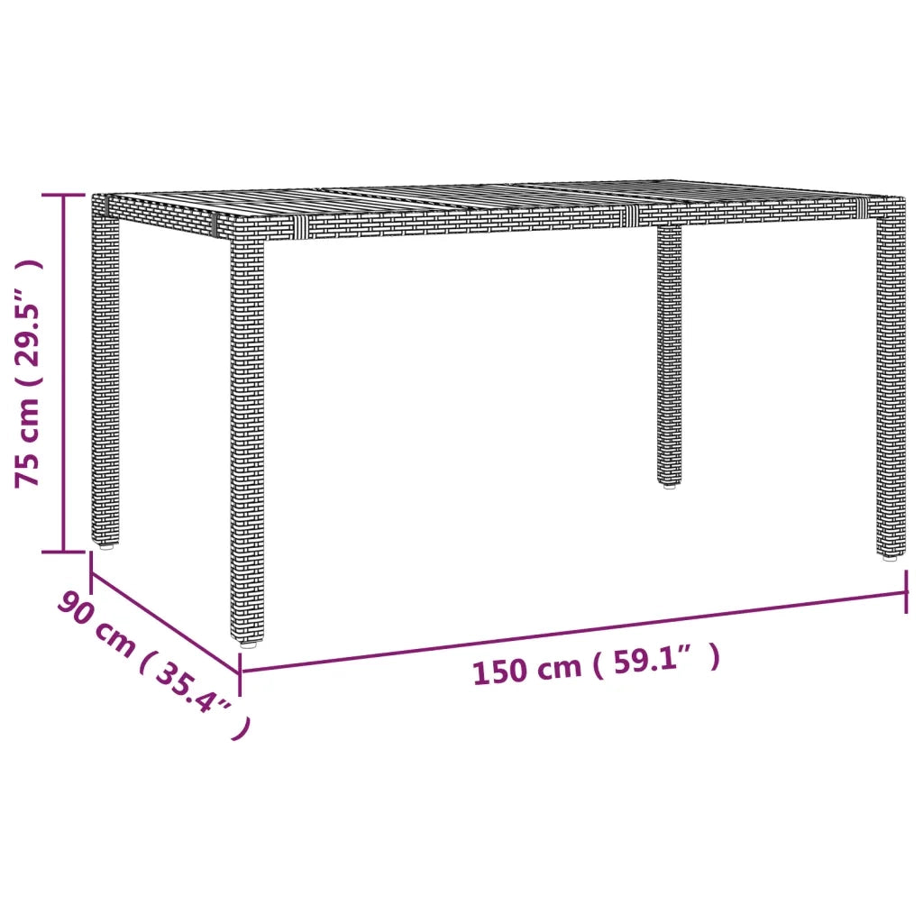 vidaXL Set Bistrò da Giardino 7 pz con Cuscini in Polyrattan Grigio