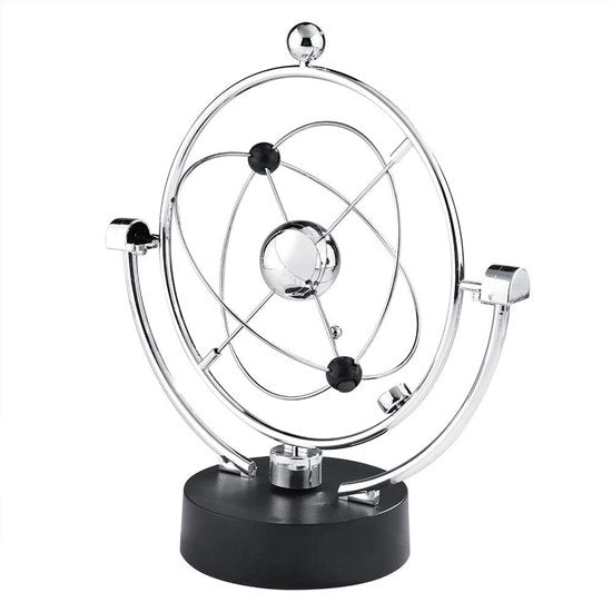 Oggetto Decorativo Oscillante a Sfera elettrico - Dimensioni 4,33 x 9,65 pollici - Balanziera in equilibrio newtoniano - Giocattolo per bambini - Decorazione per ufficio - Arte cinetica