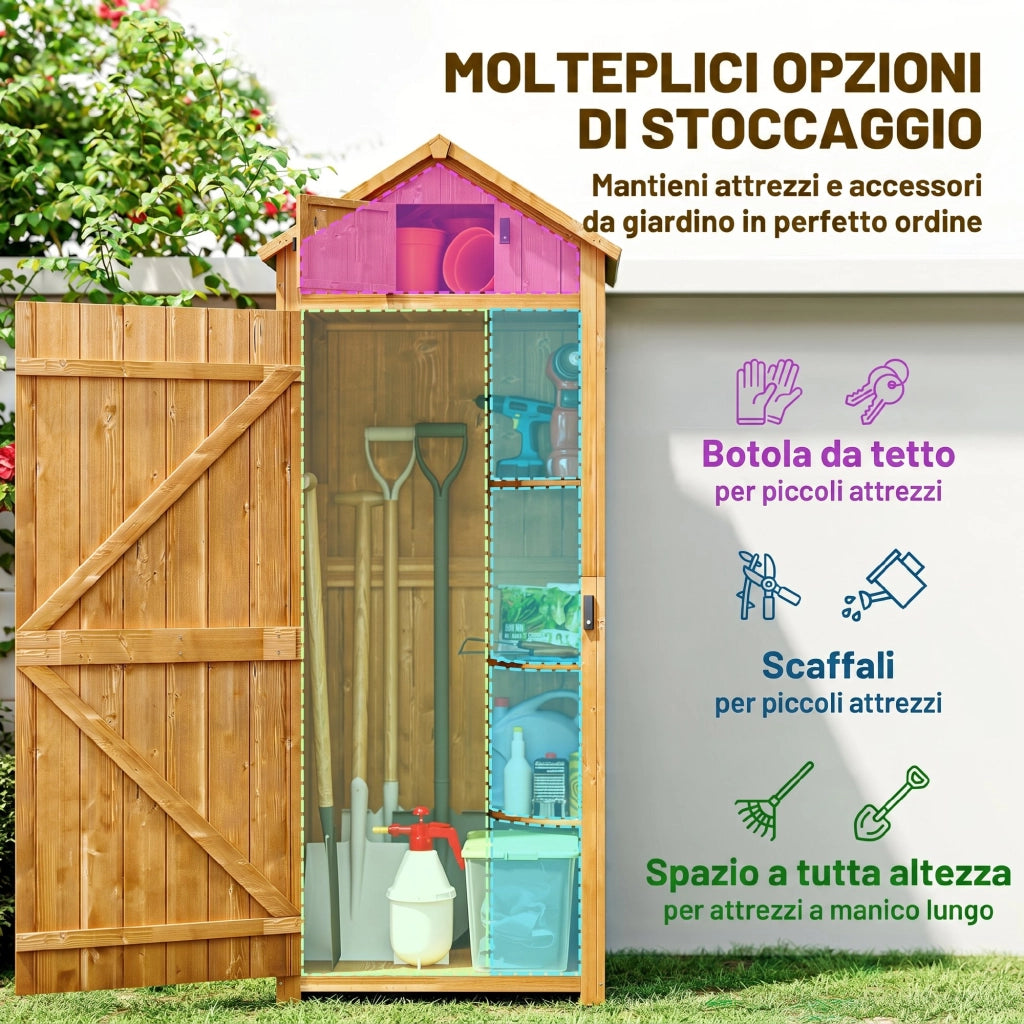 Capanno da Giardino in Legno ¨C zephmum ¨C Giallo 77x54x179