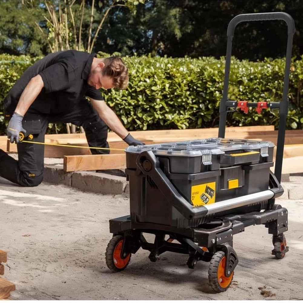 Carrello 2-in-1 Pieghevole con Piattaforma Carrellino Trasporto Pacchi Max 120kg