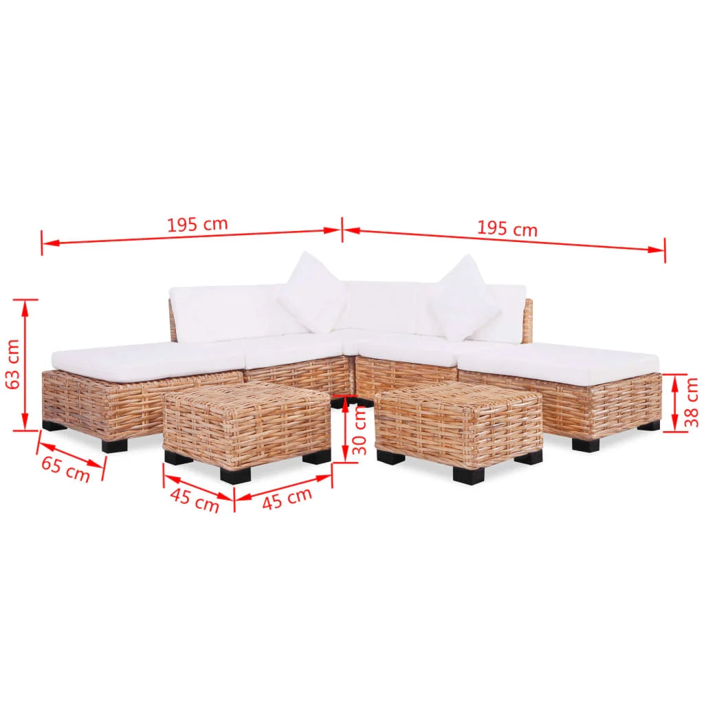 Set di divani in rattan naturale da 18 pezzi 02_0014494