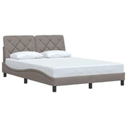 Letto matrimoniale | Letto per adulti | Giroletto senza Materasso Tortora 140x200 cm in Tessuto
