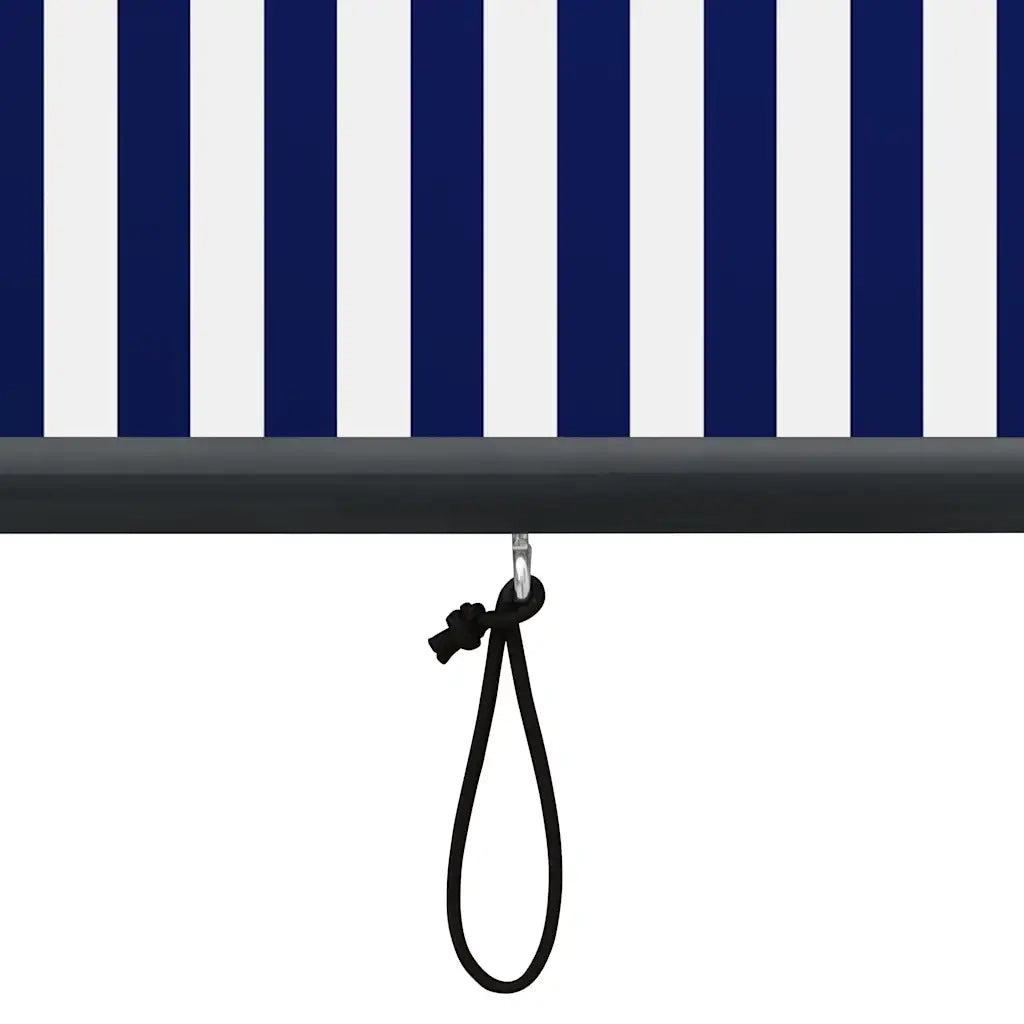 Tenda a Rullo per Esterni 60x250 cm Blu e Bianca 145943