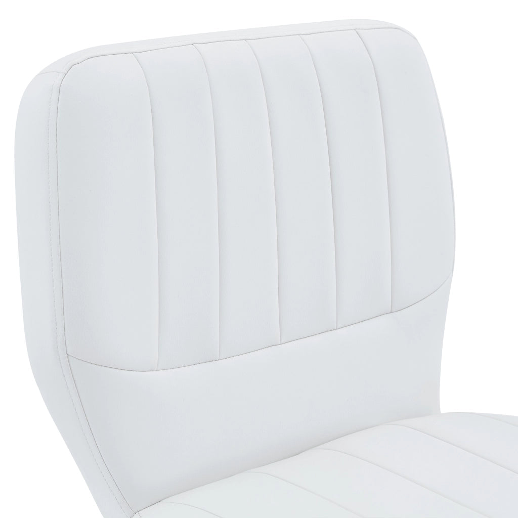 Sgabello da bar 62-83 cm, girevole 360°, schienale, poggiapiedi, PU bianco e metallo oro
