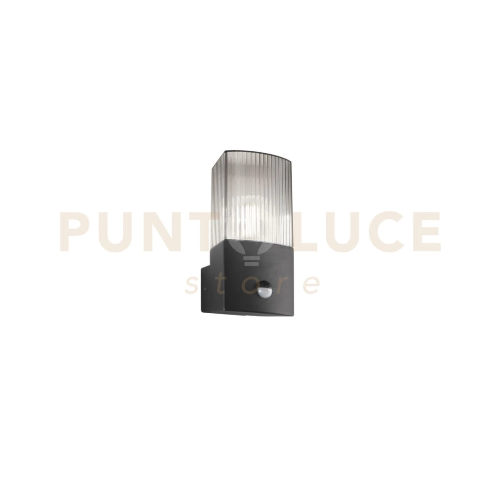 APPLIQUE DARK ANTRACITE E FUME' 1 LUCE ATTACCO E27 IP54 CON SENSORE 10,6X11,9X21,8CM