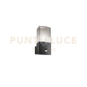 APPLIQUE DARK ANTRACITE E FUME' 1 LUCE ATTACCO E27 IP54 CON SENSORE 10,6X11,9X21,8CM