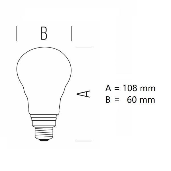 LAMPADINA GOCCIA LED 7W LUCE NATURALE 4000K 806 LUMEN E27 BOT