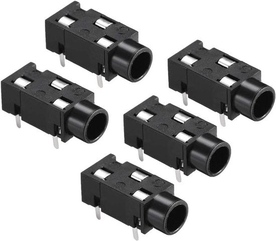 Connettore jack audio PCB montaggio femmina 3Pin - 5 pezzi - 3,5 mm - Accessori per elettronica