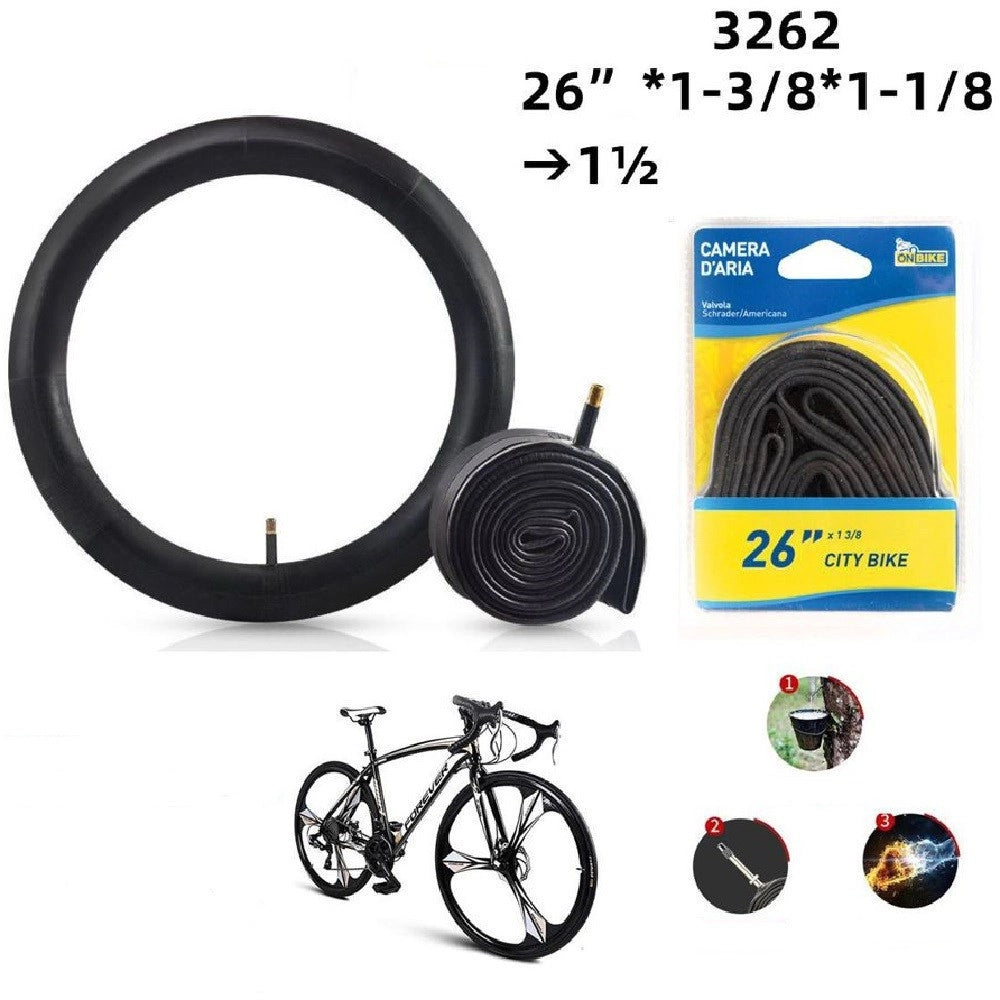 Trade Shop - Camera Aria Bici 26" 650a/b X1 3/8 X1 1/8 1 1/2 Valvola Schrader Americana 3262 -