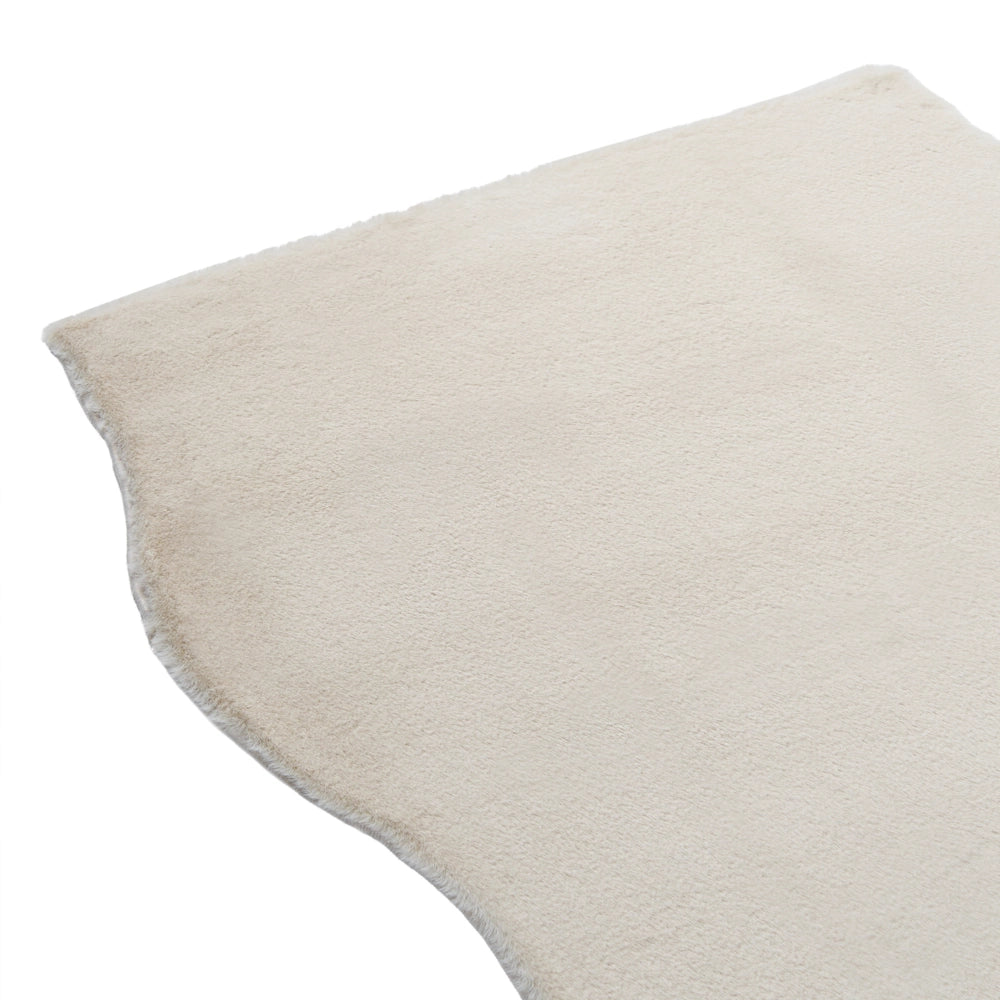 Tappeto Moderno Grigio Chiaro in Ecopelliccia a Pelo Lungo 160x230cm per Soggiorno e Ingresso