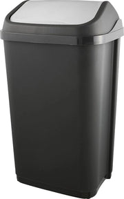 Contenitore per rifiuti con coperchio oscillante 50 l colore grafite