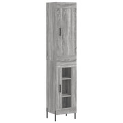 Buffet credenza cassettiera armadio mobile contenitore organizer cucina soggiorno salotto rovere Sonoma alto 34,5 x 34 x 180 cm legno ingegnerizzato grigio 02_0035228