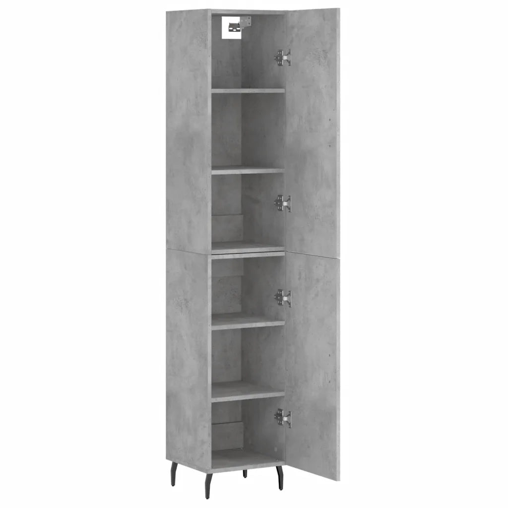 Credenza Grigio Cemento 34,5x34x180 cm in Legno Multistrato 3198805