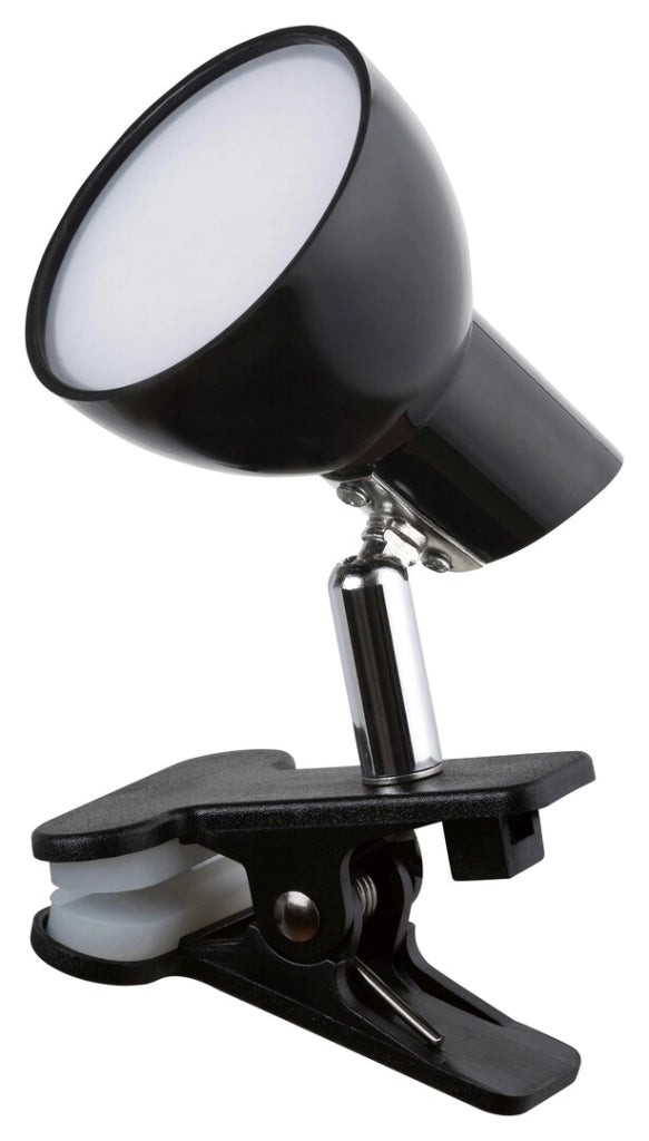 Lampada da comodino con clip LED 5W nera 3000K Rabalux Noah 1478