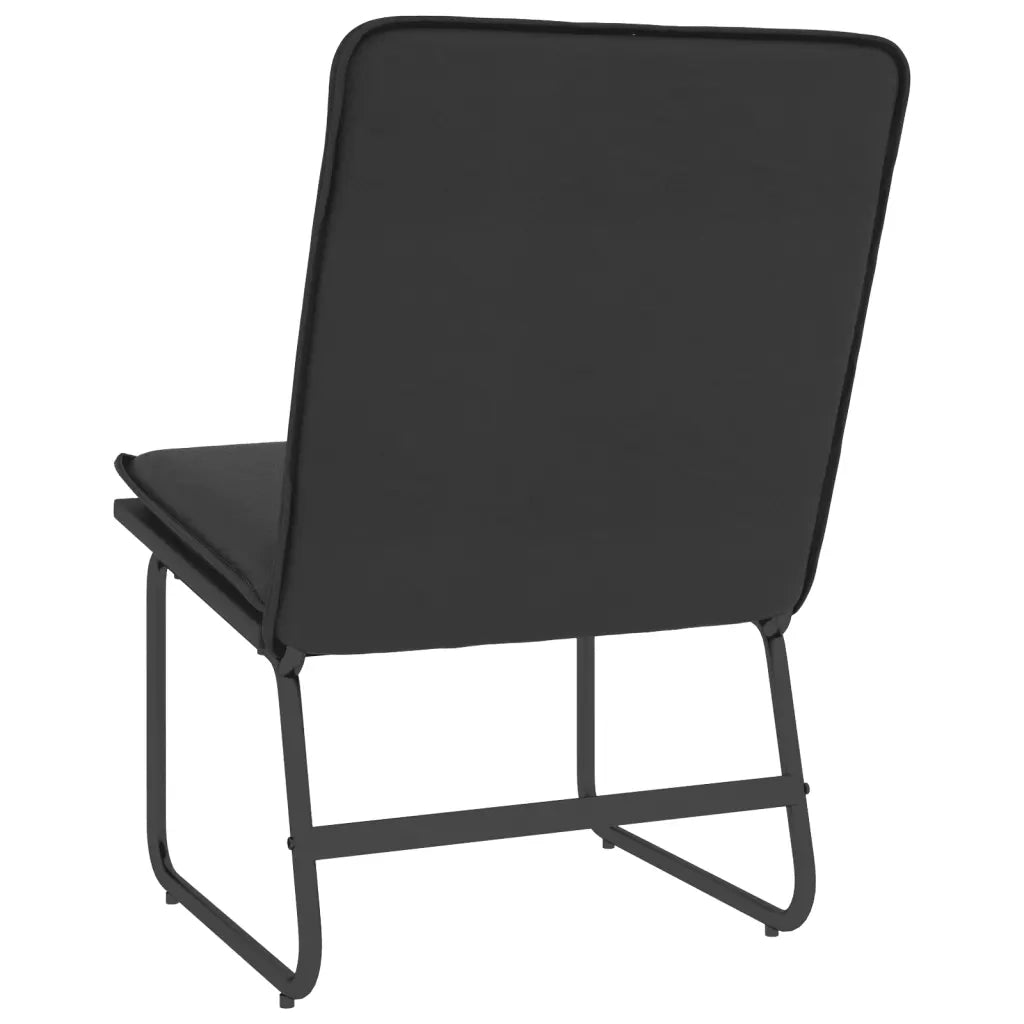 Sedia Lounge Nera 54x75x76 cm in Similpelle 351330