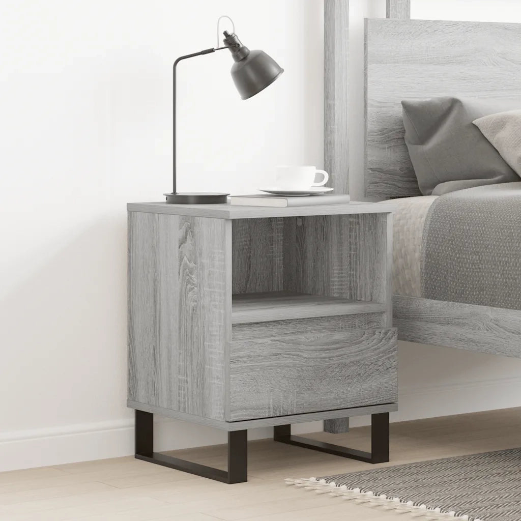 Comodino | Armadio da Notte | Mobiletto da notte Grigio Sonoma 40x35x50 cm in Legno Multistrato