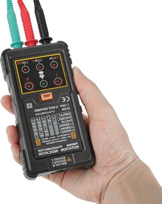 Testatore portatile a mano per indicatori di velocità di motori a tre fasi - con banco di prova per installazione e riparazione - manutenzione del sistema a tre fasi.