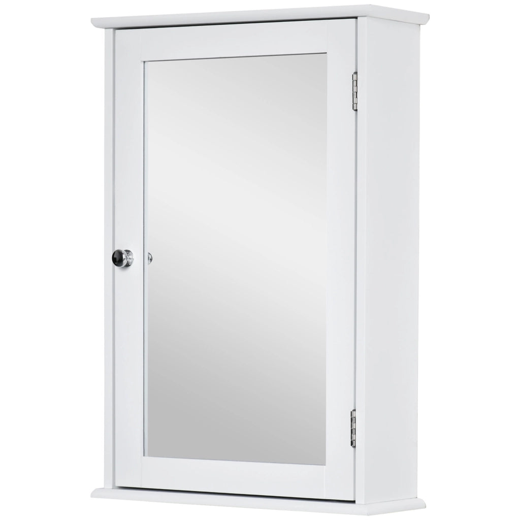 Specchio Bagno Contenitore con Anta Magnetica ¨C Zephmum ¨C Bianco