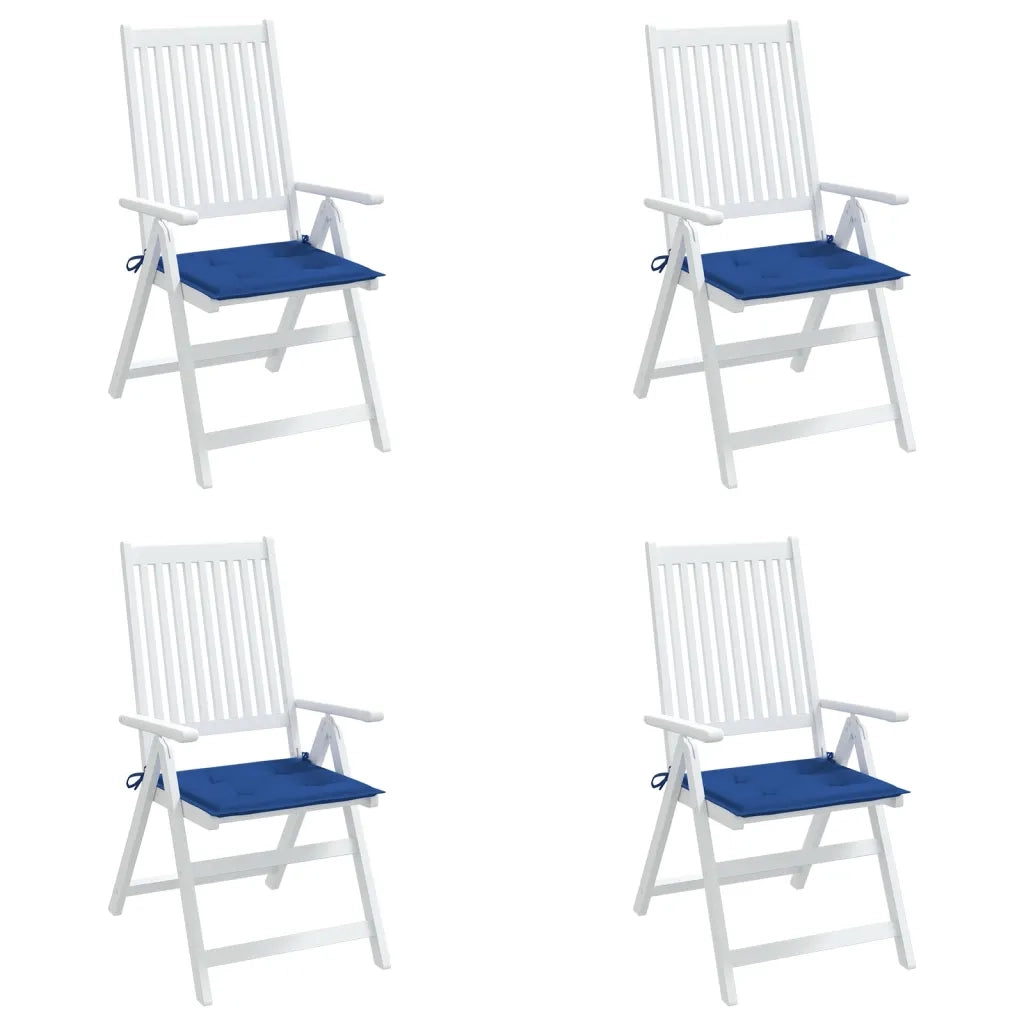 Cuscini per Sedia 4 pz Blu Reale 50x50x3 cm in Tessuto Oxford 314060