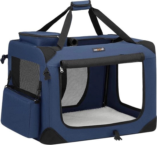 Cassa di trasporto per cani con tessuto Oxford blu (azzurro brillante) - Cassa per cani pieghevole