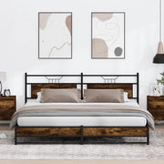 Giroletto senza Materaso in Metallo Rovere Fumo 193x201 cm 3325111