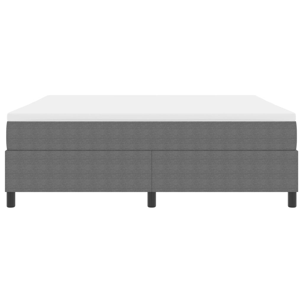 Letto a Molle con Materasso Grigio Chiaro Super King Tessuto in Corduroy