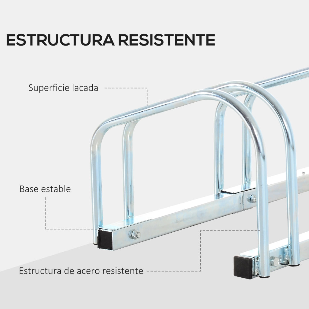 Parcheggio Biciclette 3 Posti ¨C zephmum ¨C Grigio 76x33x27cm