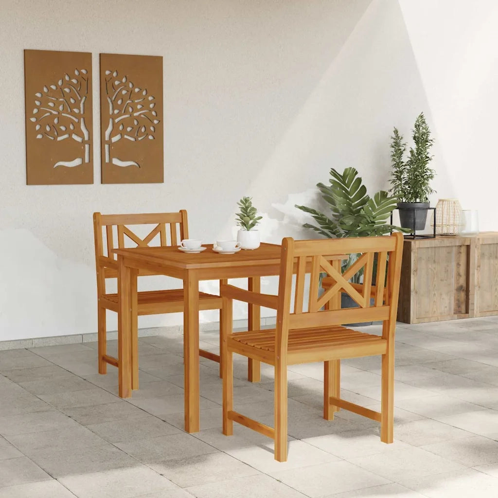Set da Pranzo per Giardino 3 pz | Set Salotto da Giardino Marrone