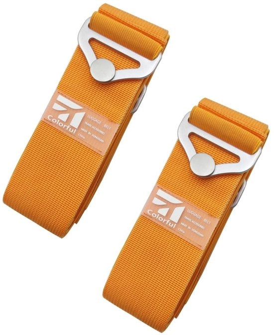 Fascia da bagaglio 2 pezzi - Borsa da viaggio regolabile - Cinture da spalla elastiche - Chiusura metallica di alta qualità - Lunghezza del cavo 1,72 m - Fascia da viaggio
