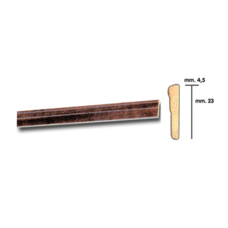 CORNICE PER PARATI 4,5X23 BAROCCO 200 CM NOCE MANSONIA- 25,0 pz