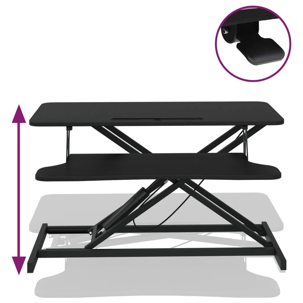 Banco da Lavoro Regolabile 90x40x(13-50) cm in Acciaio e Legno 336400