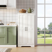 Armadietto da cucina con LED - Zephmum - 120x60x40 cm - Bianco - Luci sensore, ante regolabili