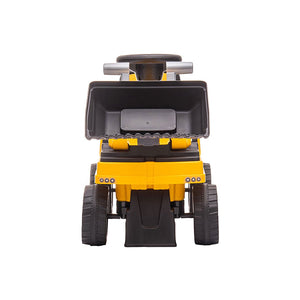 Escavatore Cavalcabile 88x28x48 cm per Bambini con Benna Manovrabile Caterpillar Giallo