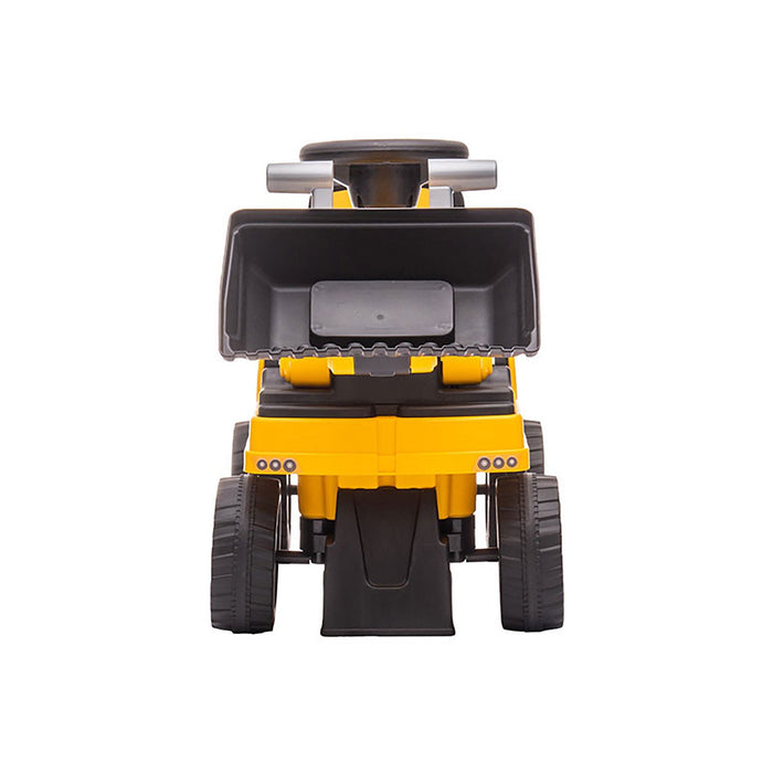 Escavatore Cavalcabile 88x28x48 cm per Bambini con Benna Manovrabile Caterpillar Giallo