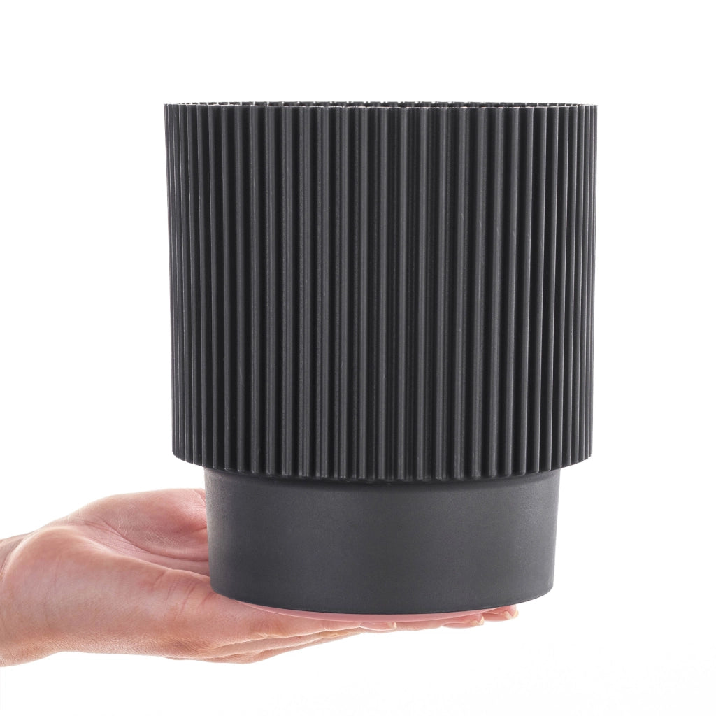 Vaso da fiori KADAX 13 cm, copertura per piante, vaso da fiori in plastica nera