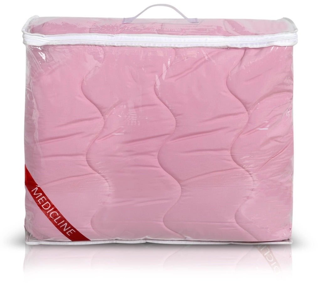 AIO FACTORY Piumino 160x200 cm Rosa Cuscino in Microfibra Antiallergico
