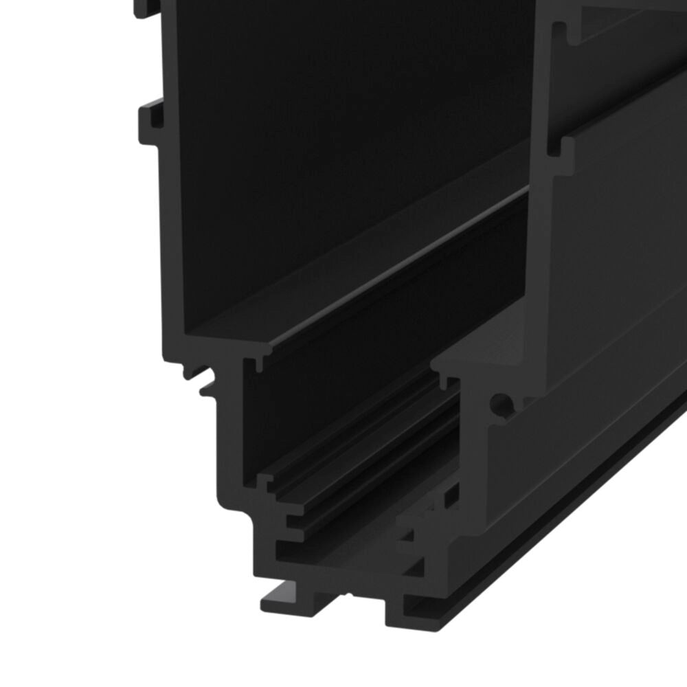 Binario Da Incasso Moderno Busbar Trunkings S35 Alluminio Nero 2M