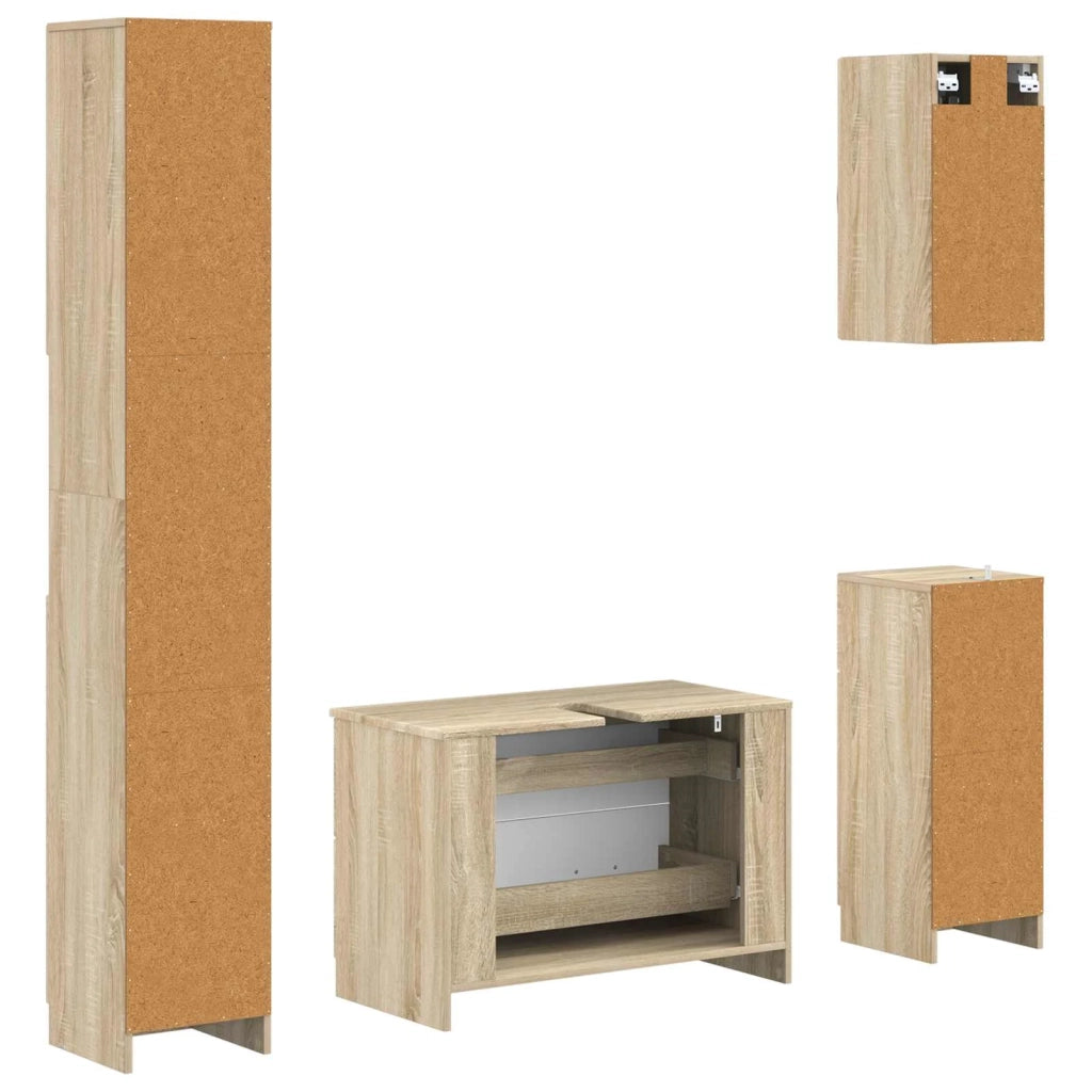 Set di Mobili da Bagno da 4 Pezzi UTRECHT Rovere Sonoma 3417974