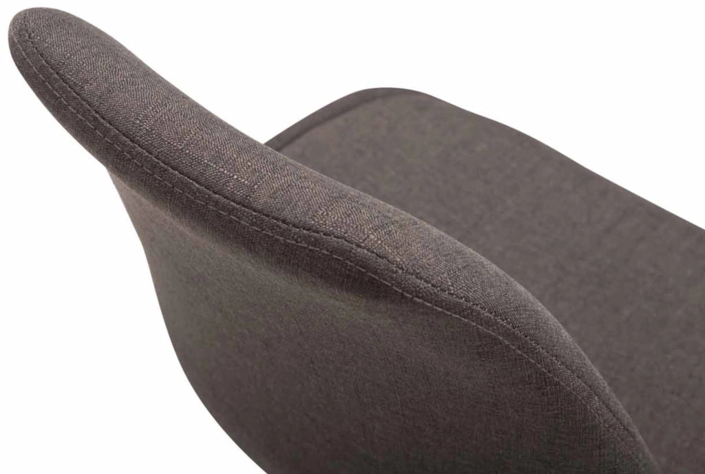 Set di 4 sedie da pranzo in tessuto Maverick grigio scuro,bianco