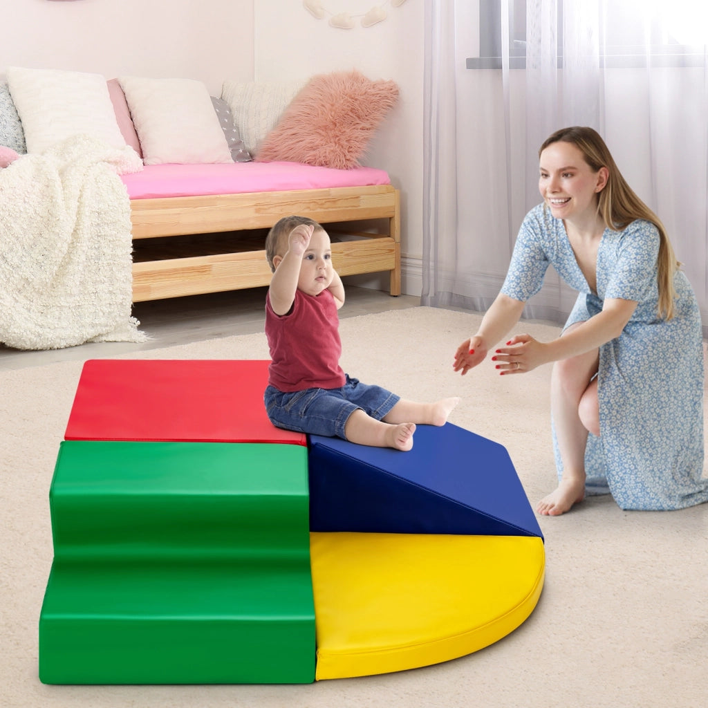 Set giocattolo educativo con 4 pezzi, Set in EPE per arrampicarsi all¡¯interno per bambini e neonati Rosso-Giocattoli educativi