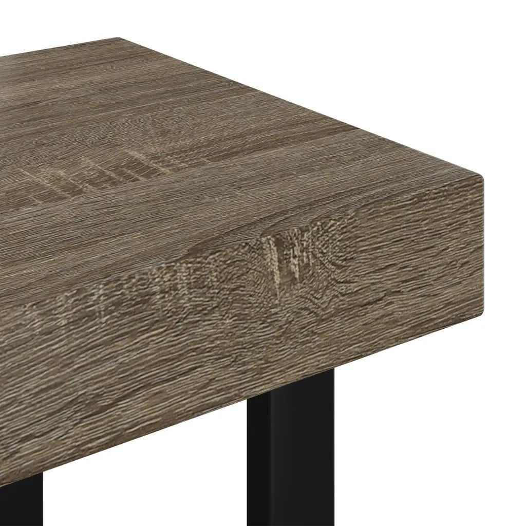 Tavolino da Salotto Grigio e Nero 90x45x40 cm in MDF e Ferro cod mxl 8720