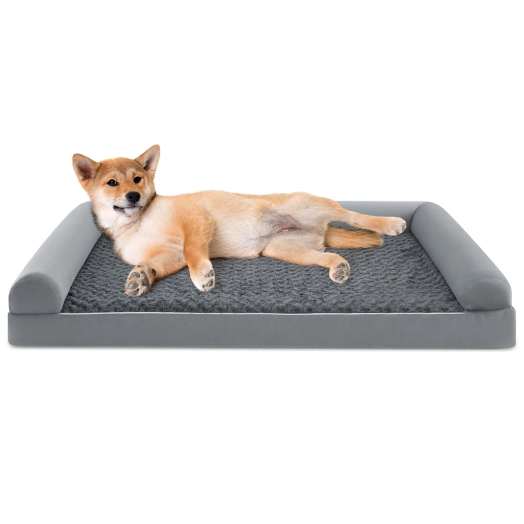 Letto ortopedico per cani in schiuma, Divano per cani di taglia XL con cuscino in schiuma a forma di uovo 122 x 89 CM