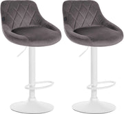 2er Set Barhocker Lazio Samt weiЯ